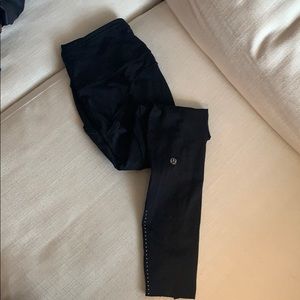 Black Size 6 Lululemon Running Leggings